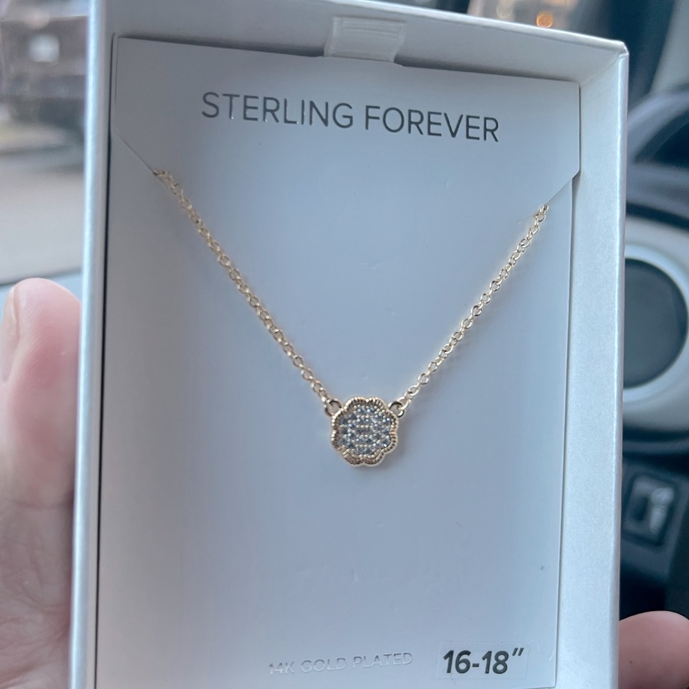 Sterling forever 14K Gold Plated necklace. New - Picture 3 of 5